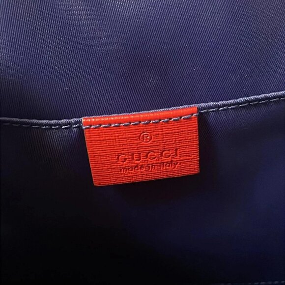 Auth GUCCI Children's Jetson Tote Bag 605614 Navy Red Multi PVC Leather - - Picture 6 of 7